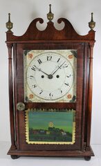 Antique unknown miniature pillar & scroll Clock