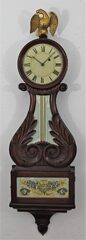 Antique unknown box lyre banjo Clock