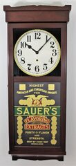 Antique New Haven Sauer's advertiser REISSUE Clock