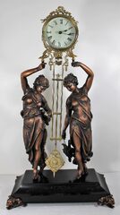 Antique Ansonia Double figure swing Clock