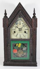Antique Forestville miniature ripple-front steeple Clock
