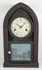 Antique Forestville miniature ripple-front beehive Clock