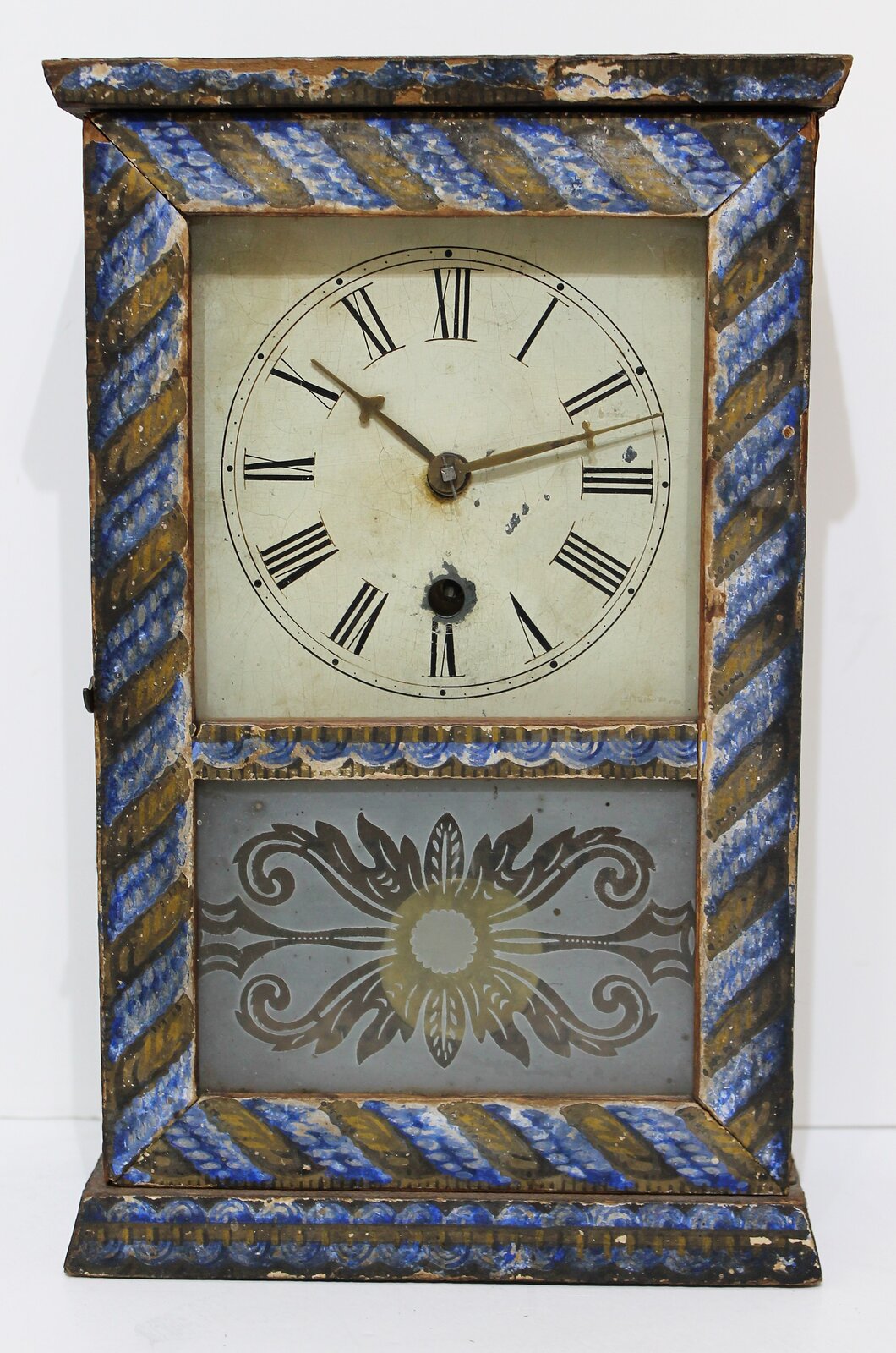 Antique Terry, SB papered cottage Clock — Antique Clocks Price Guide