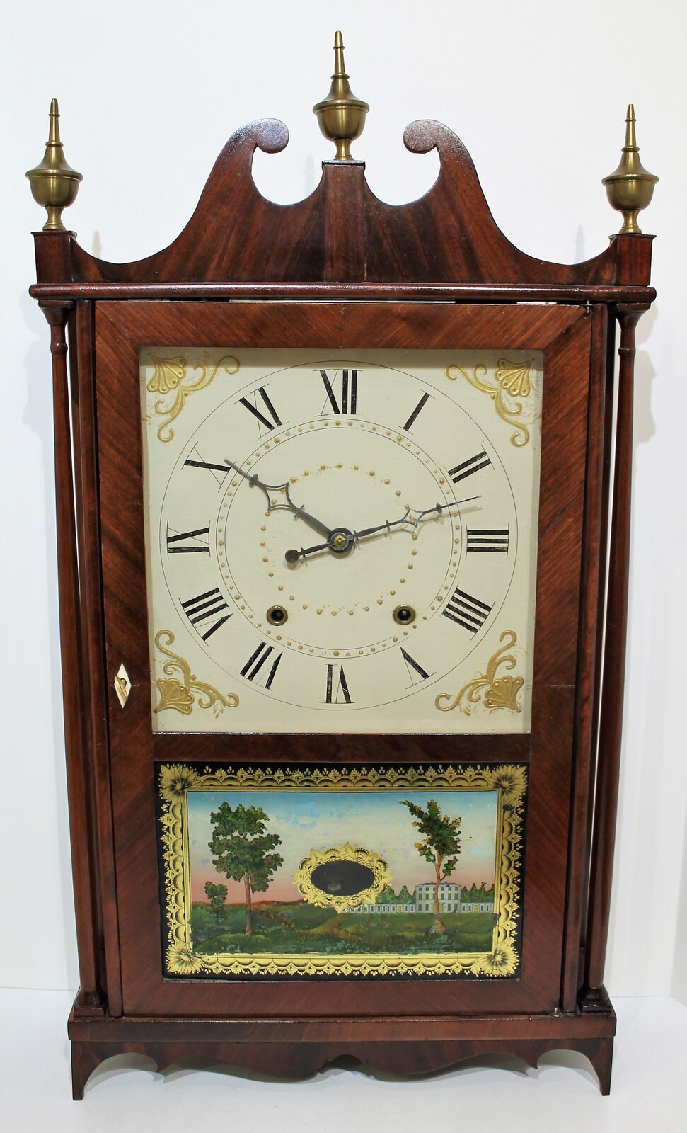 Antique Ives, Chauncey pillar & scroll Clock — Antique Clocks Price Guide