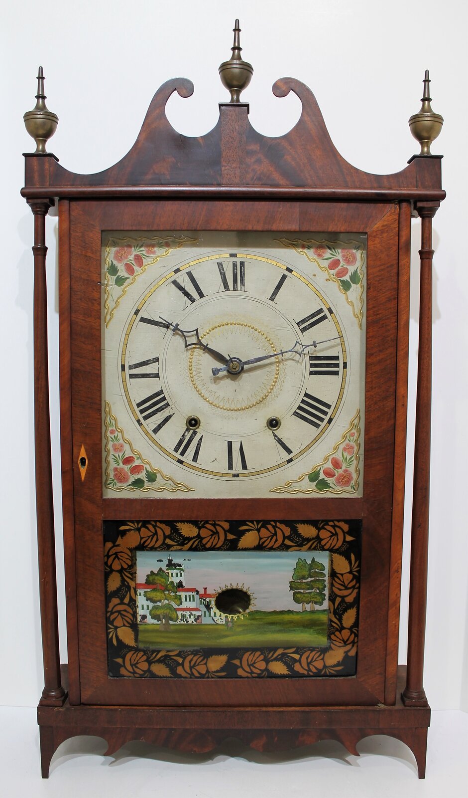 Antique Hopkins & Alfred pillar & scroll Clock — Antique Clocks Price Guide
