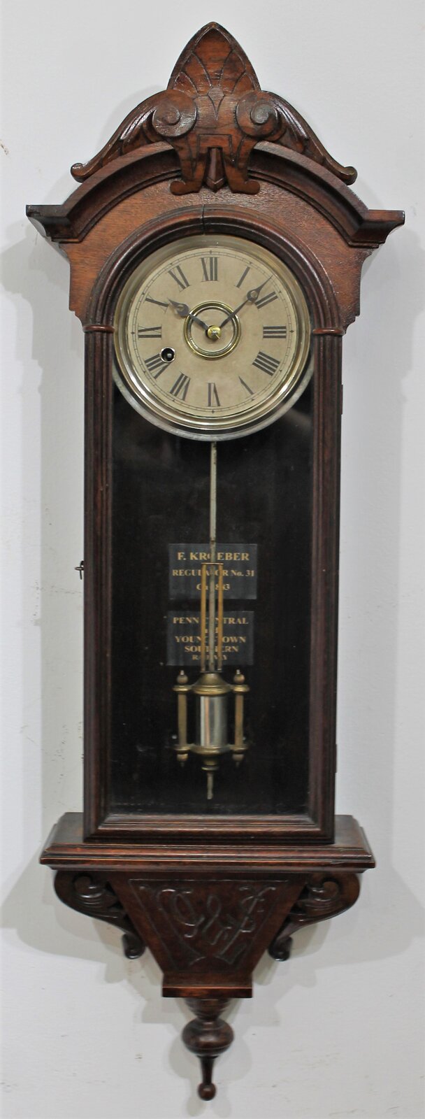 Antique Kroeber Regulator No. 31 Clock — Antique Clocks Price Guide