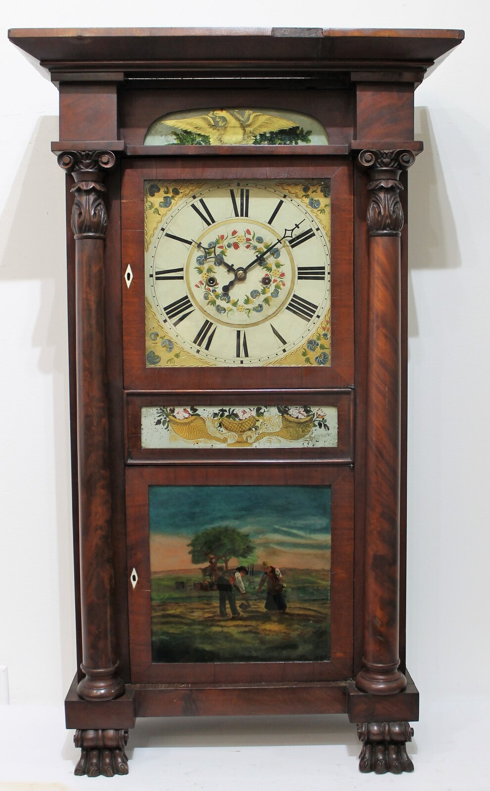 Antique Marshall & Adams Empire C&C - brass mvmt Clock — Antique Clocks Price Guide