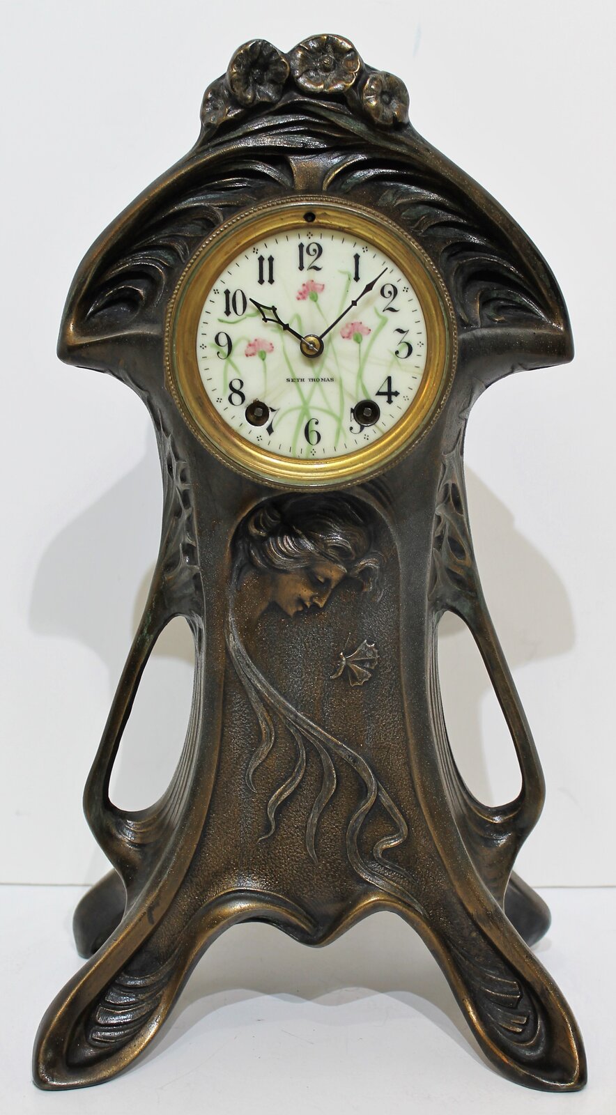 Antique Seth Thomas Dorothy art noveau figural Clock — Antique Clocks Price Guide