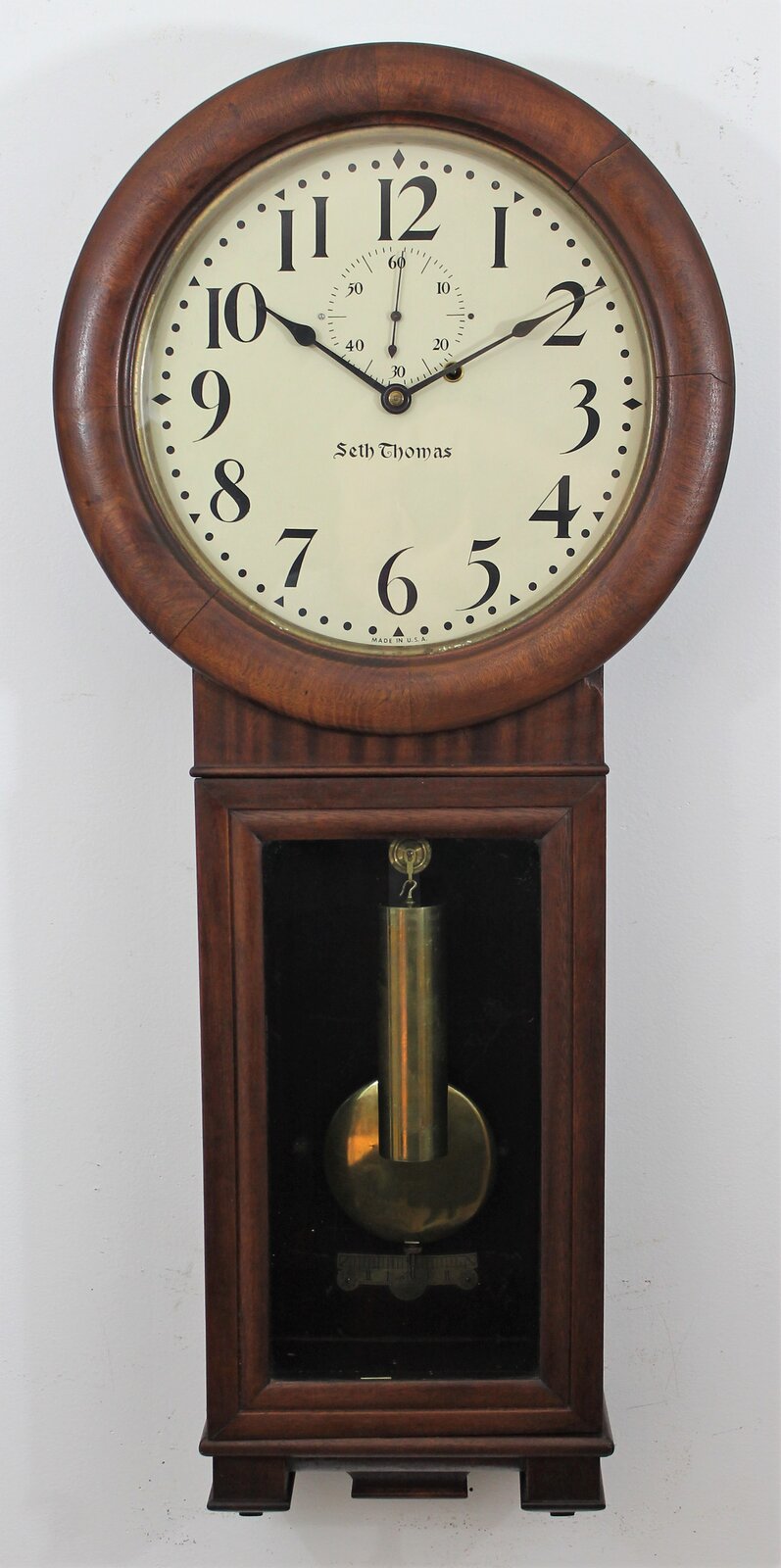 Antique Seth Thomas Regulator No. 2 walnut Clock — Antique Clocks Price Guide