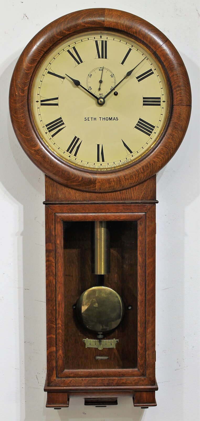 Antique Seth Thomas Regulator No. 2 oak Clock — Antique Clocks Price Guide