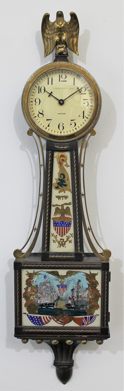 Antique Waltham miniature banjo Clock — Antique Clocks Price Guide