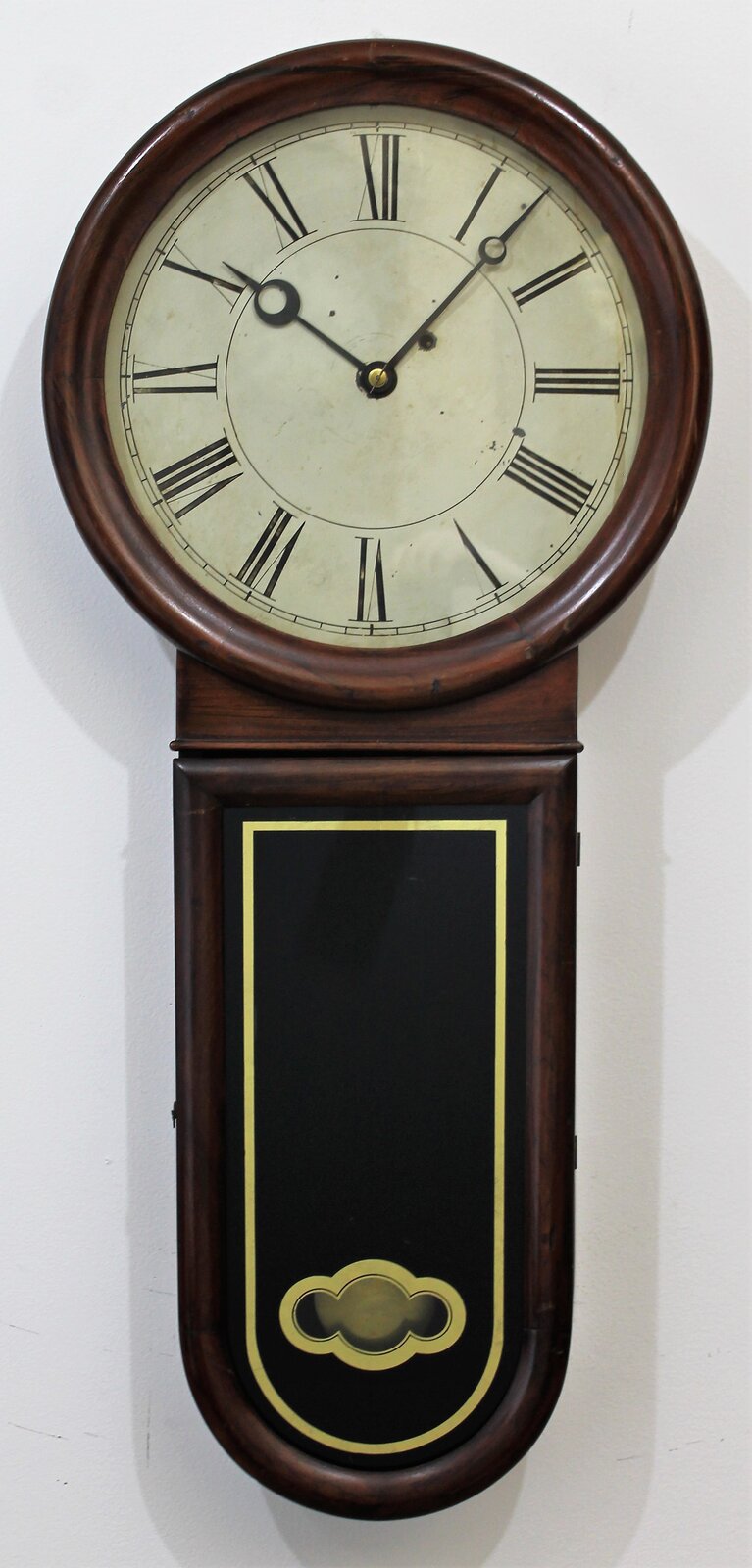 Antique unknown Attleboro keyhole regulator Clock — Antique Clocks Price Guide