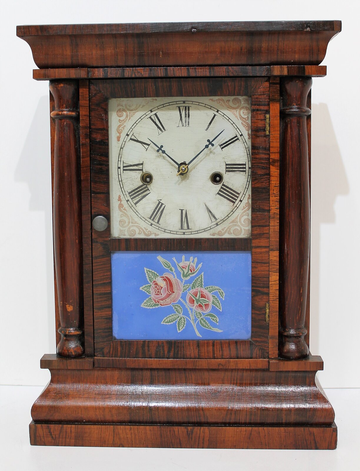 Antique Waterbury Column Spring Clock — Antique Clocks Price Guide