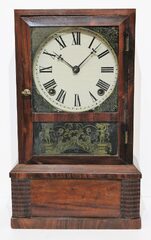 Antique Brown ripple-front cottage Clock