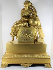 Antique French gilded empire figural Clock