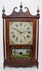 Antique Hopkins & Alfred pillar & scroll Clock