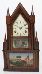 Antique Manross double steeple fusee Clock