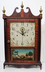 Antique Terry, Eli pillar & scroll outside escapement Clock