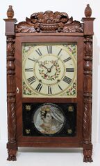 Antique Whiting C&S carved short drop Clock