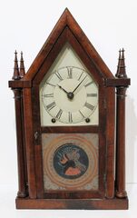 Antique Brewster & Ingrahams four post steeple Clock