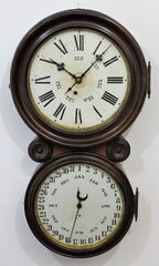Antique Ingraham Ionic Calendar Clock