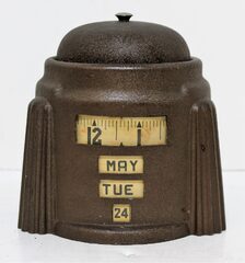 Antique Kal Klok rotary calendar alarm Clock