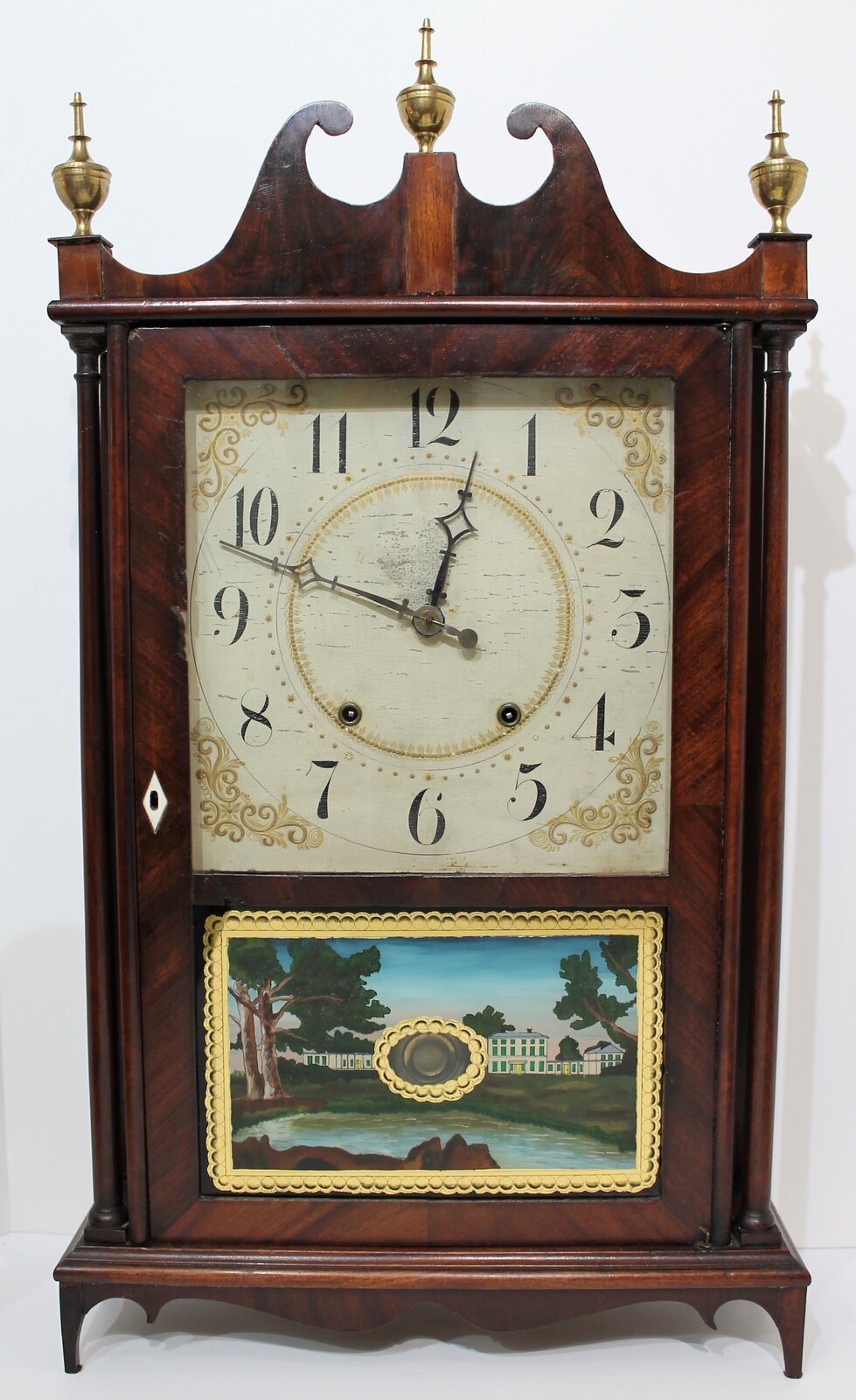 Antique Terry & Sons pillar & scroll Clock — Antique Clocks Price Guide