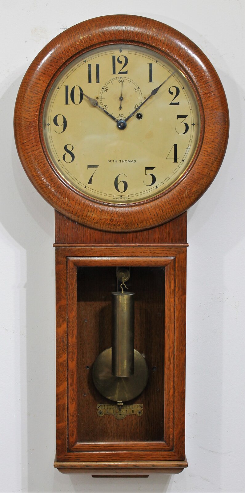 Antique Seth Thomas Regulator No. 2 oak Clock — Antique Clocks Price Guide