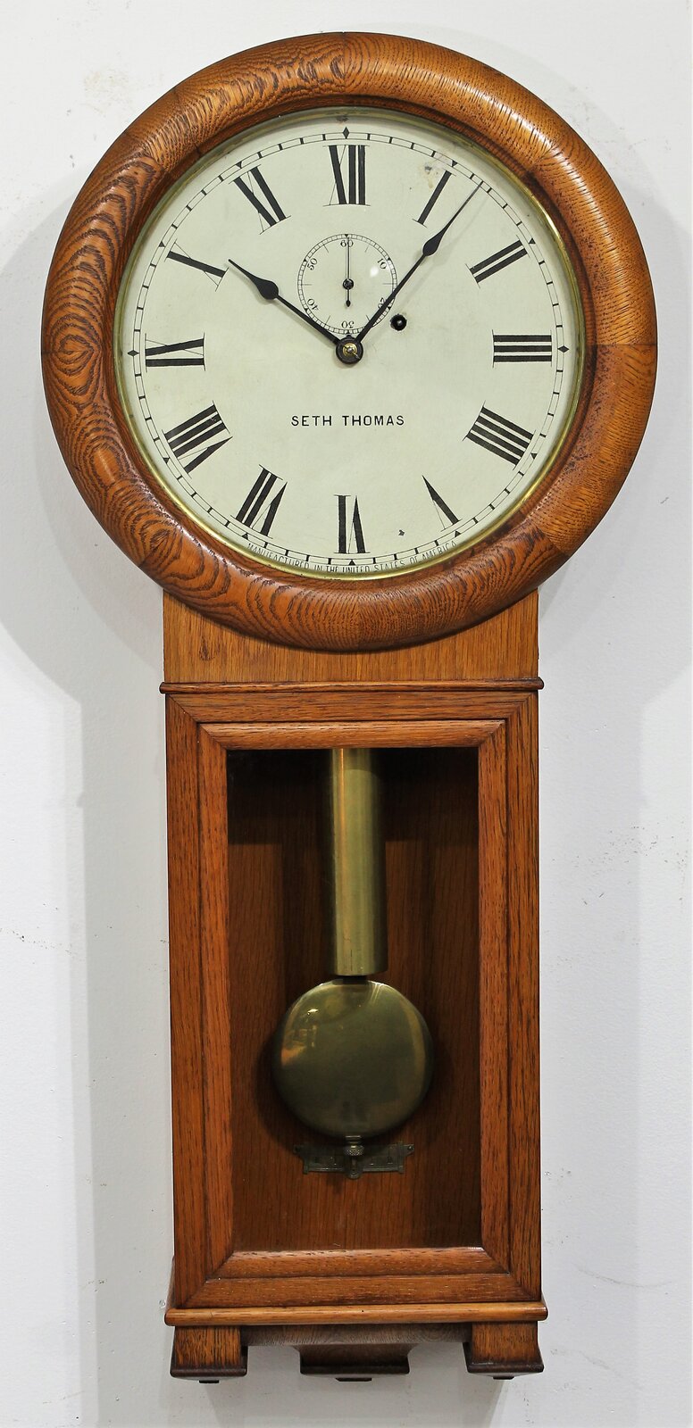 Antique Seth Thomas Regulator No. 2 oak Clock — Antique Clocks Price Guide