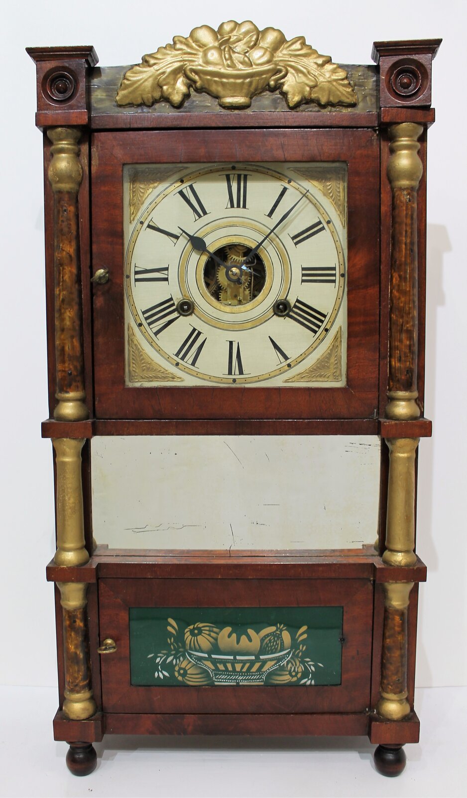 Antique Birge, Mallory & Co miniature triple decker Clock — Antique Clocks Price Guide