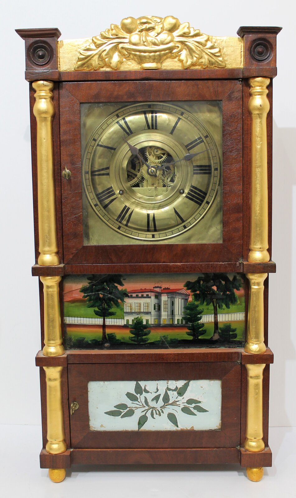 Antique Birge, Mallory & Co miniature triple decker Clock — Antique Clocks Price Guide