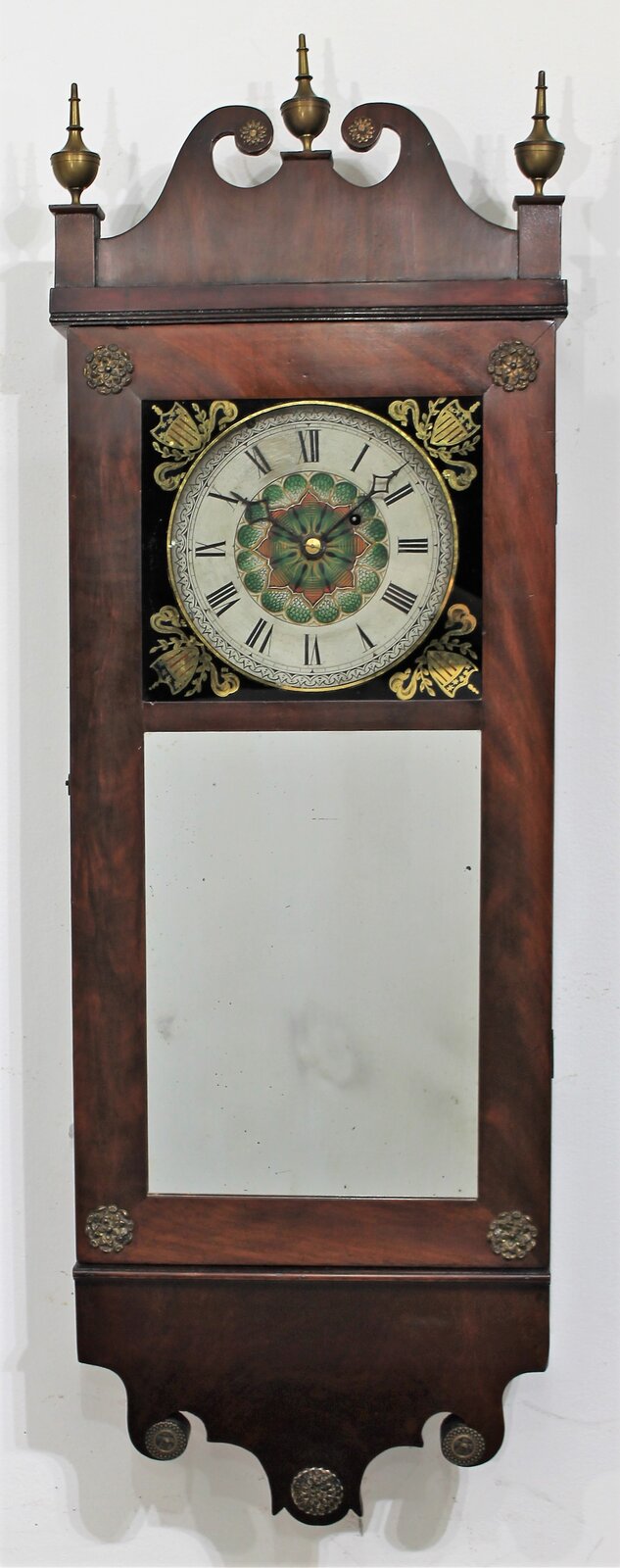 Antique Dewey New Hampshire mirror clock Clock — Antique Clocks Price Guide