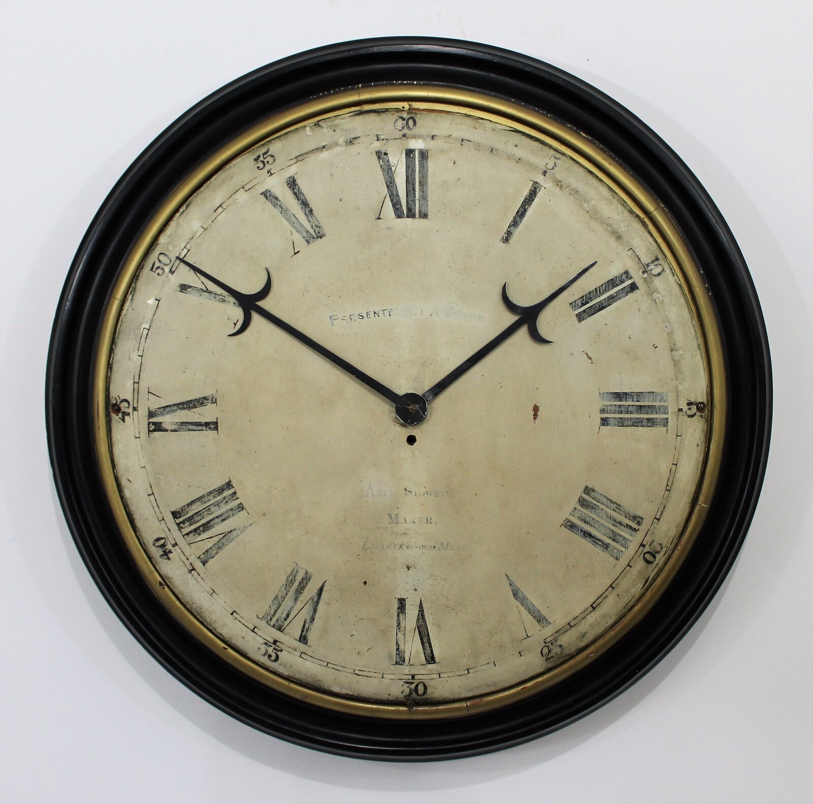 Antique Stowell giant gallery clock Clock — Antique Clocks Price Guide