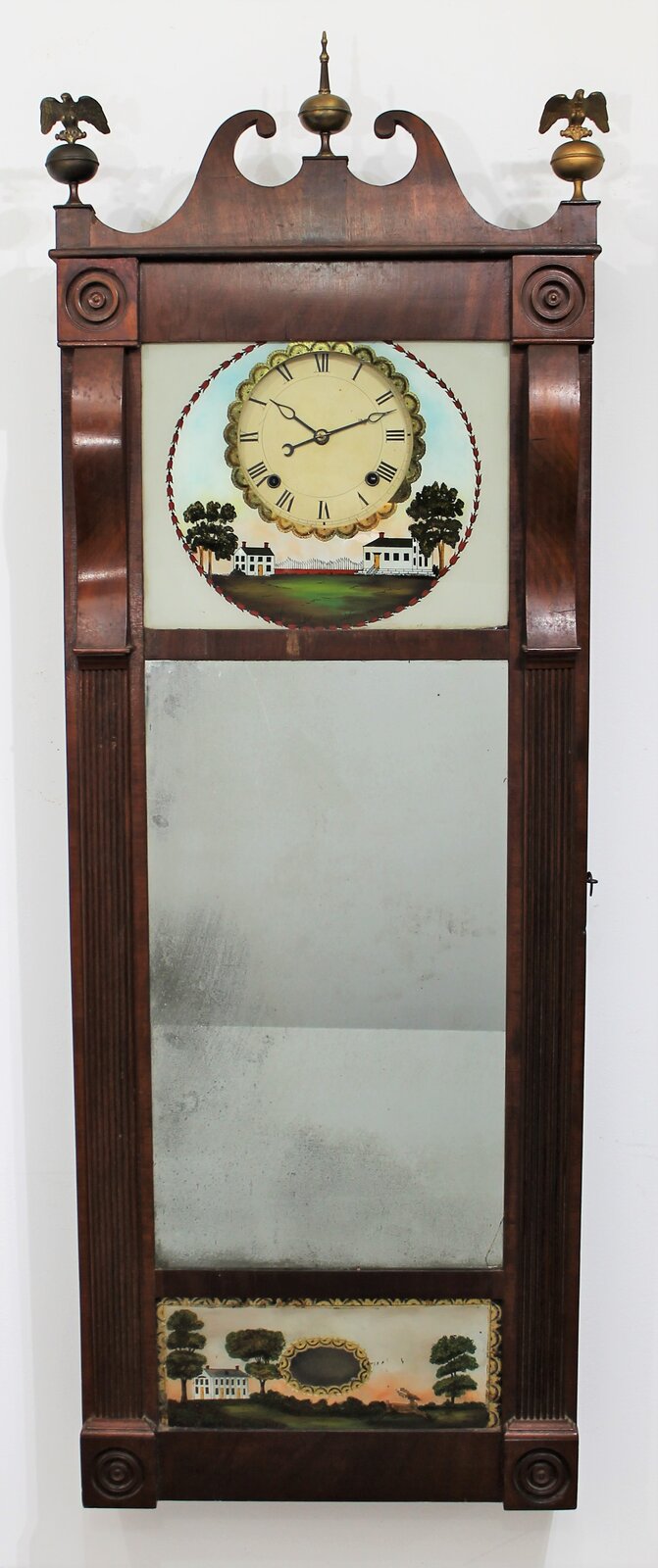 Antique Ives, Joseph New Hampshire mirror Clock — Antique Clocks Price Guide