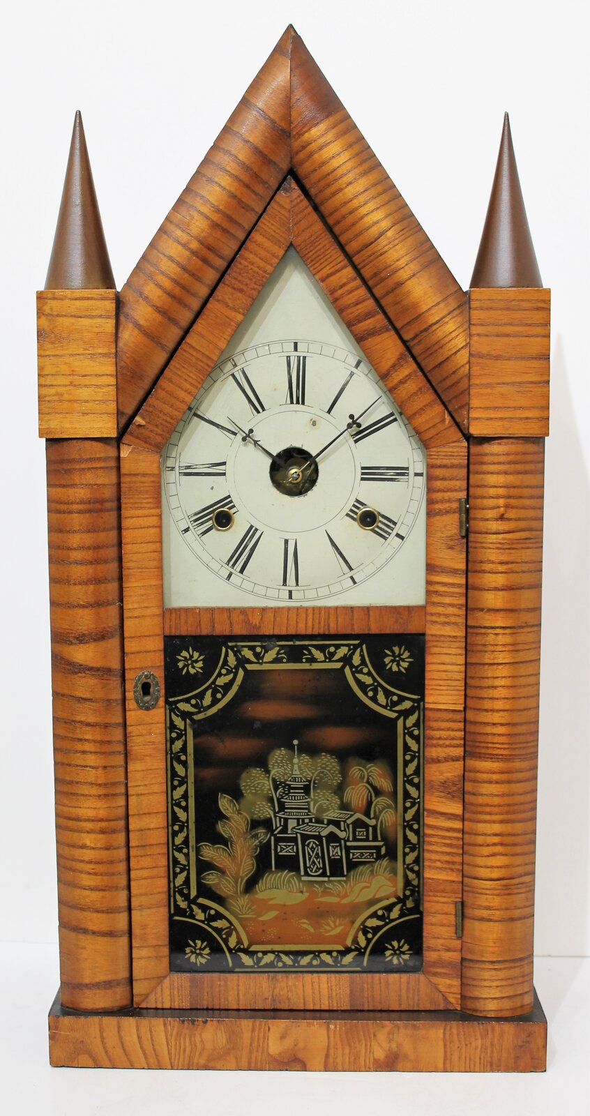 Antique Jerome steeple remote spring (false fusee) Clock — Antique Clocks Price Guide
