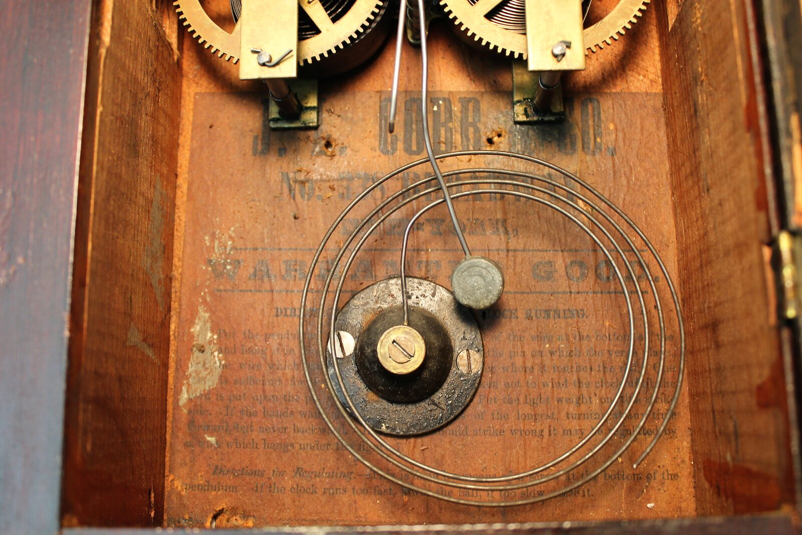 Antique Sperry scroll front Clock — Antique Clocks Price Guide
