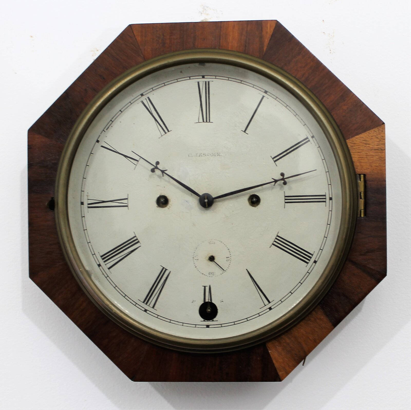 Antique Jerome Octagon lever strike Clock — Antique Clocks Price Guide