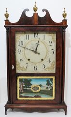 Antique Terry & Sons pillar & scroll Clock