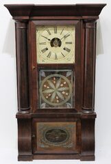 Antique Birge & Peck Extra 8 Day Brass Clock Clock