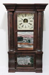 Antique Birge & Peck Extra 8 Day Brass Clock Clock