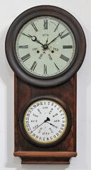Antique Carter weight-driven calendar Clock