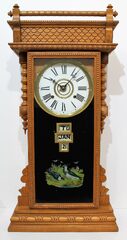 Antique Gilbert Oriental calendar Clock