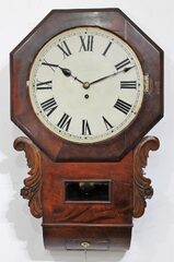 Antique English Octagon drop fusee Clock