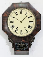 Antique Johnson Octagon Drop Clock