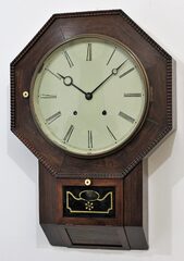 Antique Atkins Octagon Drop XX 30 day fusee Clock