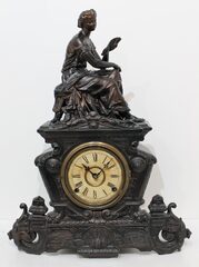 Antique Waterbury Romance figural Clock