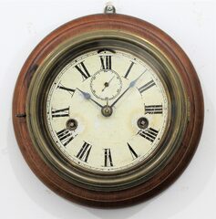 Antique Kroeber Round Lever 8 day Clock