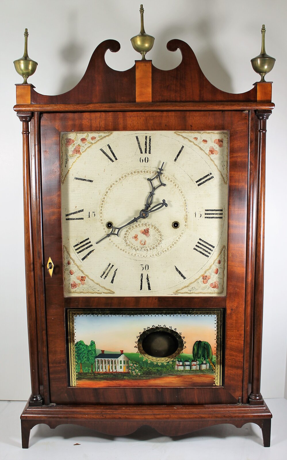 Seth Thomas off-center pillar & scroll, ca. 1825. — Antique Clocks Price Guide