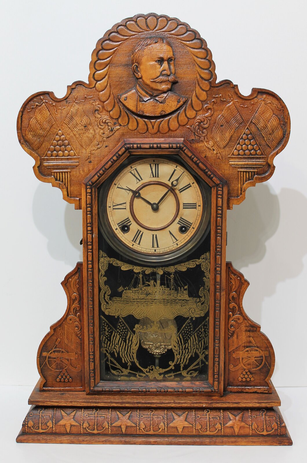 E. Ingraham Co. “Admiral Dewey”, ca. 1899. — Antique Clocks Price Guide
