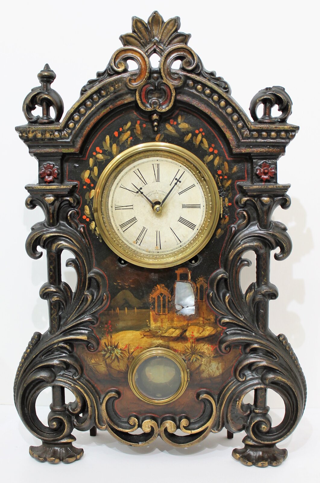 Bradley & Hubbard iron-front, ca. 1860. — Antique Clocks Price Guide